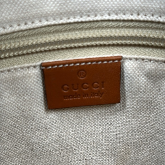 Authentic GUCCI Embossed GG Monogram Shopper Tote- Dark Brown - Picture 9 of 15